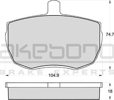 Akebono AN-4347K - Гальмівні колодки, дискові гальма autozip.com.ua