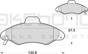 Akebono AN-4354WKE - Гальмівні колодки, дискові гальма autozip.com.ua