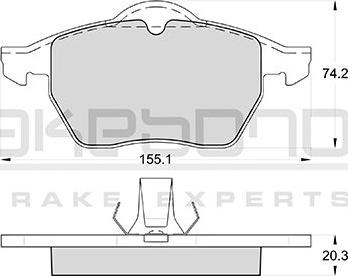 Akebono AN-4357KE - Гальмівні колодки, дискові гальма autozip.com.ua