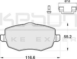 Akebono AN-4366KE - Гальмівні колодки, дискові гальма autozip.com.ua