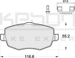 Akebono AN-4366K - Гальмівні колодки, дискові гальма autozip.com.ua