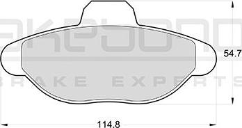 Akebono AN-4382KE - Гальмівні колодки, дискові гальма autozip.com.ua