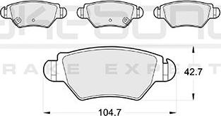 Akebono AN-4338WKE - Гальмівні колодки, дискові гальма autozip.com.ua