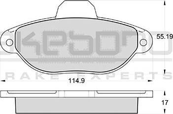 Akebono AN-4322WK - Гальмівні колодки, дискові гальма autozip.com.ua
