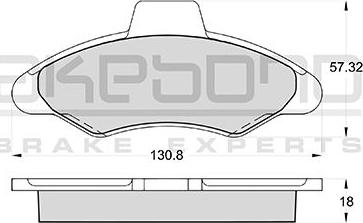 Akebono AN-4375KE - Гальмівні колодки, дискові гальма autozip.com.ua