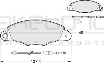 Akebono AN-4263WK - Гальмівні колодки, дискові гальма autozip.com.ua