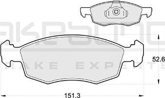 Akebono AN-4262KE - Гальмівні колодки, дискові гальма autozip.com.ua