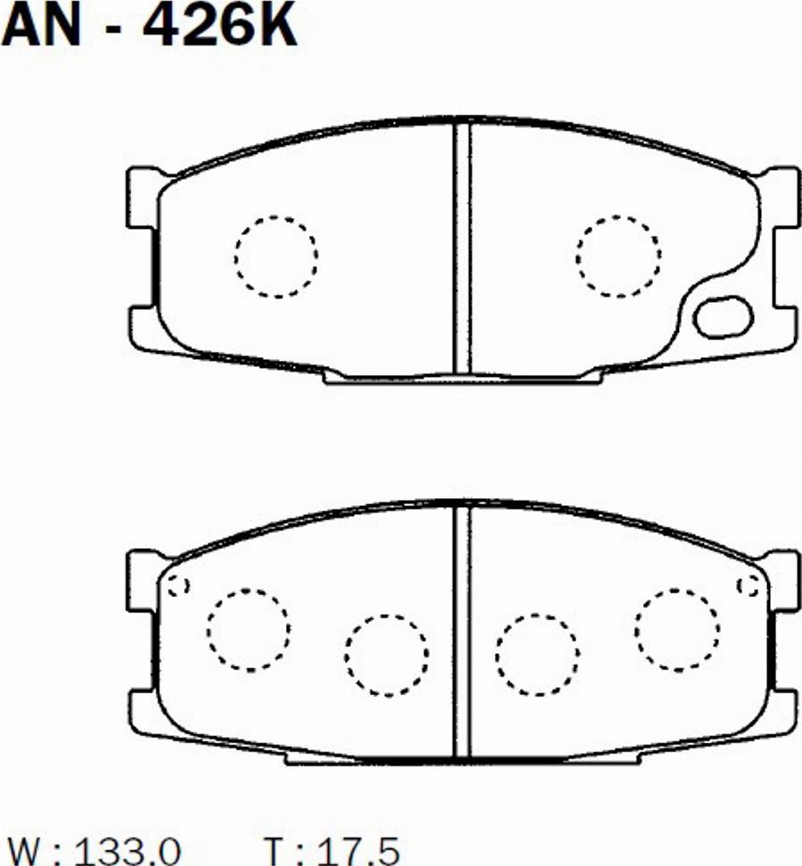 Akebono AN-426K - Гальмівні колодки, дискові гальма autozip.com.ua