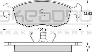 Akebono AN-4203K - Гальмівні колодки, дискові гальма autozip.com.ua