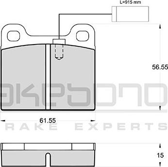 Akebono AN-4217WKE - Гальмівні колодки, дискові гальма autozip.com.ua