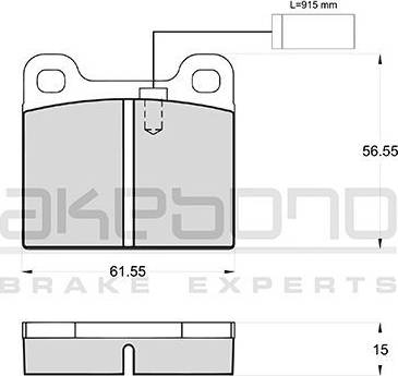 Akebono AN-4217WK - Гальмівні колодки, дискові гальма autozip.com.ua