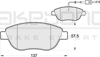 Akebono AN-4286WKE - Гальмівні колодки, дискові гальма autozip.com.ua