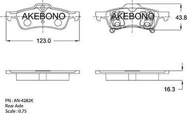 Akebono AN-4282K - Гальмівні колодки, дискові гальма autozip.com.ua