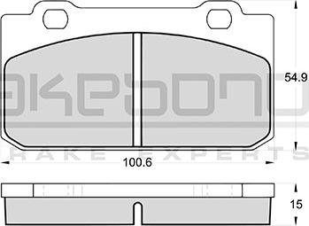 Akebono AN-4235WKE - Гальмівні колодки, дискові гальма autozip.com.ua