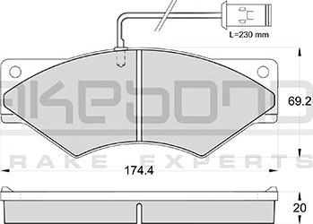 Akebono AN-4223WKE - Гальмівні колодки, дискові гальма autozip.com.ua