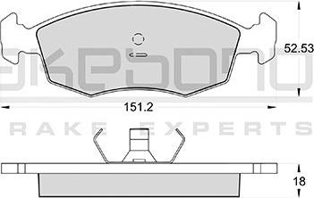 Akebono AN-4222WKE - Гальмівні колодки, дискові гальма autozip.com.ua