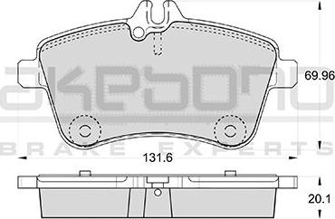 Akebono AN-4746K - Гальмівні колодки, дискові гальма autozip.com.ua