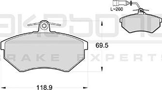 Akebono AN-4756WKE - Гальмівні колодки, дискові гальма autozip.com.ua