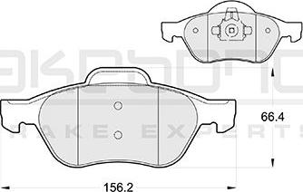 Akebono AN-4714K - Гальмівні колодки, дискові гальма autozip.com.ua