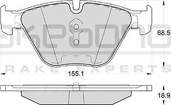 Akebono AN-4736K - Гальмівні колодки, дискові гальма autozip.com.ua