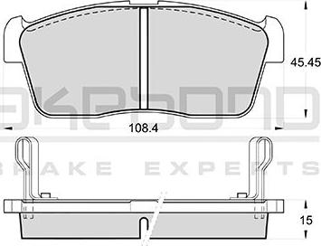 Akebono AN-4738KE - Гальмівні колодки, дискові гальма autozip.com.ua