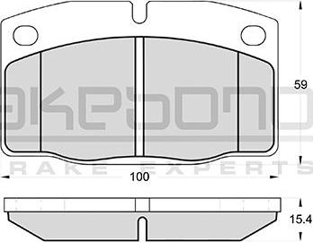 Akebono AN-4774K - Гальмівні колодки, дискові гальма autozip.com.ua