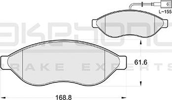 Akebono AN-4770WKE - Гальмівні колодки, дискові гальма autozip.com.ua