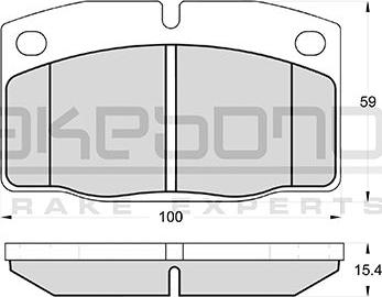 Akebono AN-4773KE - Гальмівні колодки, дискові гальма autozip.com.ua