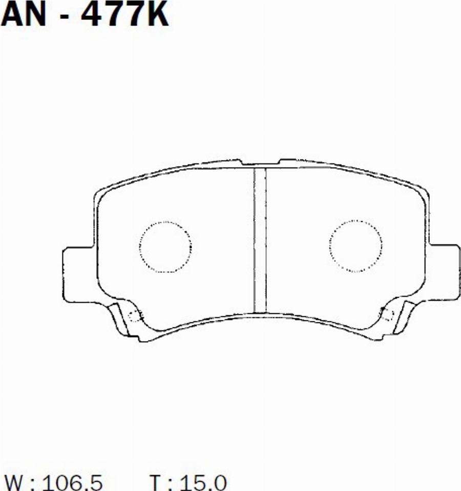 Akebono AN-477K - Гальмівні колодки, дискові гальма autozip.com.ua