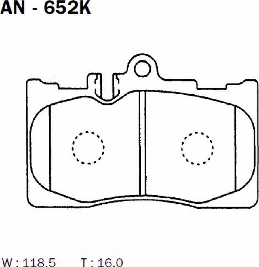 Akebono AN-652K - Гальмівні колодки, дискові гальма autozip.com.ua