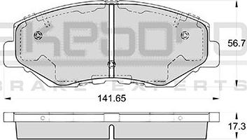 Akebono AN-663WKE - Гальмівні колодки, дискові гальма autozip.com.ua