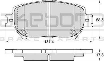 Akebono AN-671KE - Гальмівні колодки, дискові гальма autozip.com.ua