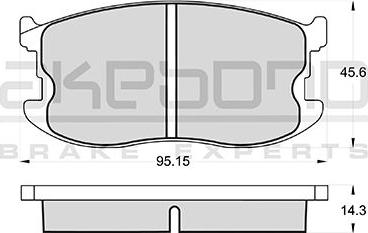 Akebono AN-093KE - Гальмівні колодки, дискові гальма autozip.com.ua