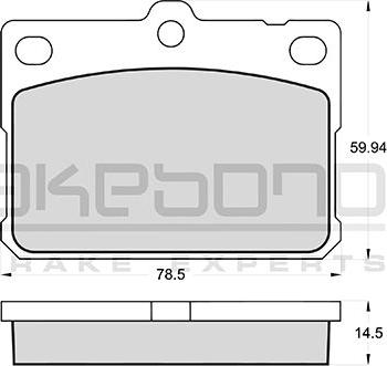 Akebono AN-038K - Гальмівні колодки, дискові гальма autozip.com.ua