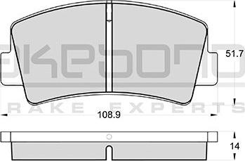 Akebono AN-076K - Гальмівні колодки, дискові гальма autozip.com.ua