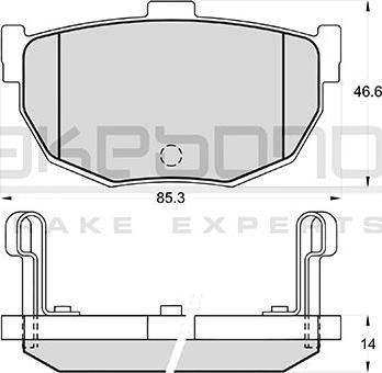 Akebono AN-141WKE - Гальмівні колодки, дискові гальма autozip.com.ua