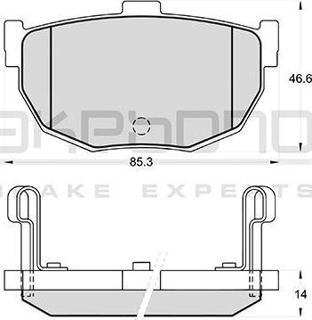 Akebono AN-8042WKE - Гальмівні колодки, дискові гальма autozip.com.ua