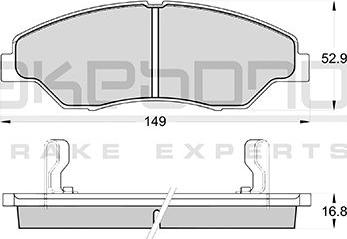 Akebono AN-8047WK - Гальмівні колодки, дискові гальма autozip.com.ua