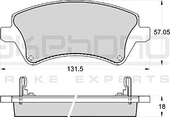 Akebono AN-8055WKE - Гальмівні колодки, дискові гальма autozip.com.ua