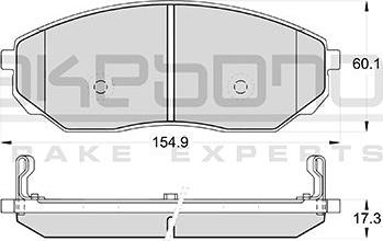 Akebono AN-8034WK - Гальмівні колодки, дискові гальма autozip.com.ua