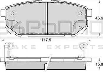 Akebono AN-8035WK - Гальмівні колодки, дискові гальма autozip.com.ua