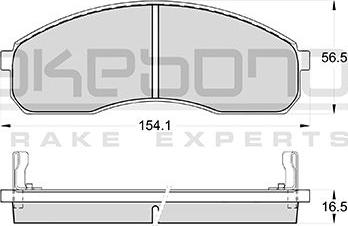 Akebono AN-8021KE - Гальмівні колодки, дискові гальма autozip.com.ua