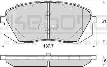 Akebono AN-8191WKE - Гальмівні колодки, дискові гальма autozip.com.ua