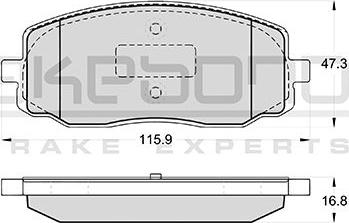 Akebono AN-8142WK - Гальмівні колодки, дискові гальма autozip.com.ua