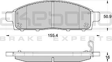 Akebono AN-8166WKE - Гальмівні колодки, дискові гальма autozip.com.ua