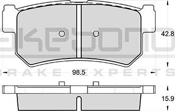 Akebono AN-8167WKE - Гальмівні колодки, дискові гальма autozip.com.ua