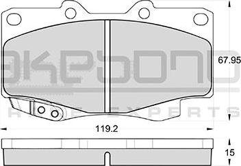 Akebono AN-8114WK - Гальмівні колодки, дискові гальма autozip.com.ua