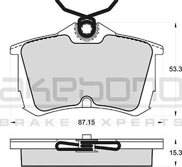 Akebono AN-8110WK - Гальмівні колодки, дискові гальма autozip.com.ua