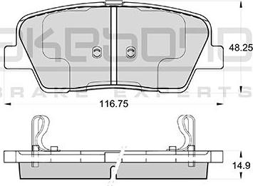 Akebono AN-8206WK - Гальмівні колодки, дискові гальма autozip.com.ua