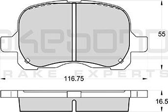 Akebono AN-8216WK - Гальмівні колодки, дискові гальма autozip.com.ua